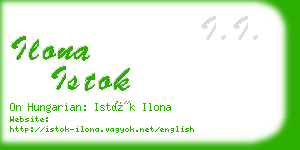 ilona istok business card